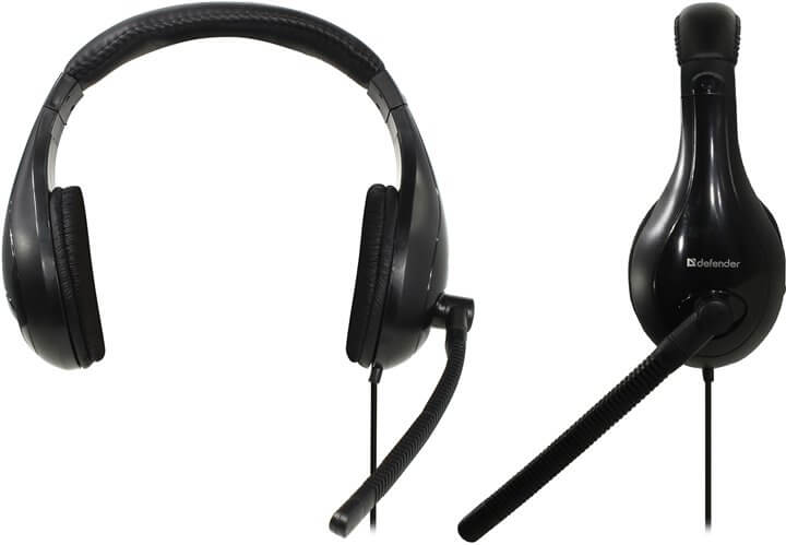 Навушники Defender Warhead G-170 Black, 2 x Mini jack (3.5 мм), накладні, регулятор гучності, кабель 2.5 м